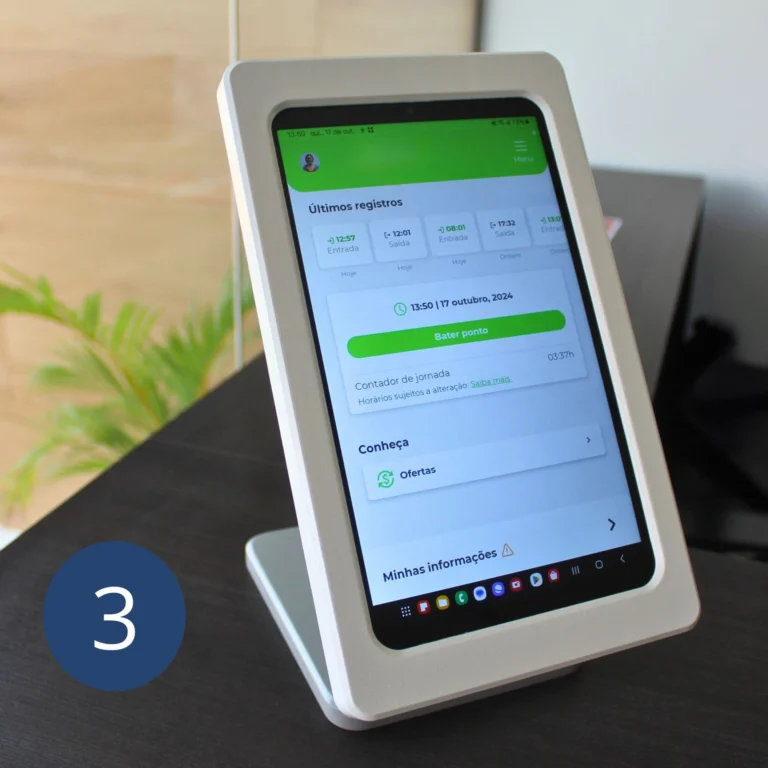 tablet controle de ponto mesa balcao